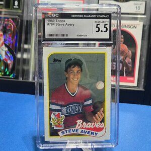 1989 Topps #784 Steve Avery (RC) (CGC 5.5)